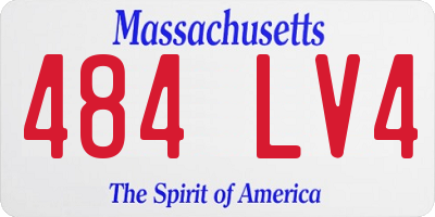 MA license plate 484LV4