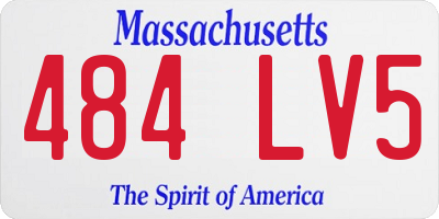 MA license plate 484LV5