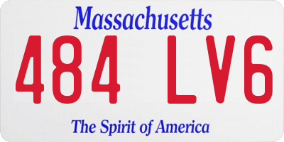MA license plate 484LV6