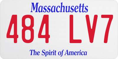 MA license plate 484LV7