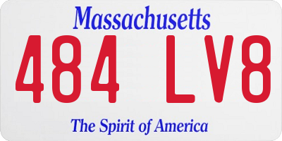 MA license plate 484LV8