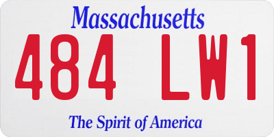 MA license plate 484LW1