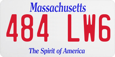 MA license plate 484LW6