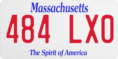 MA license plate 484LX0