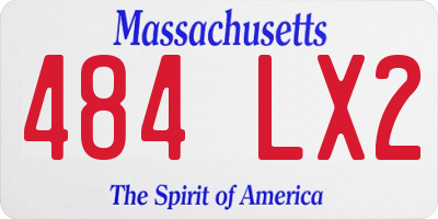 MA license plate 484LX2