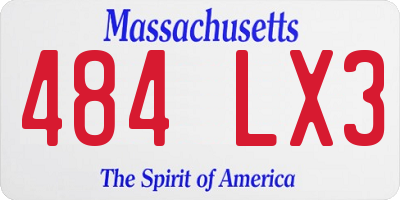 MA license plate 484LX3