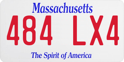 MA license plate 484LX4
