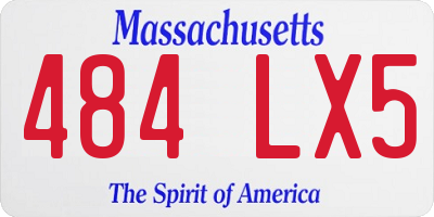MA license plate 484LX5