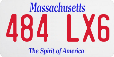 MA license plate 484LX6