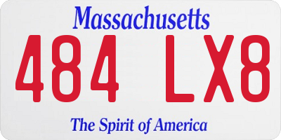 MA license plate 484LX8