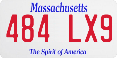 MA license plate 484LX9