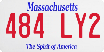 MA license plate 484LY2