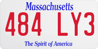 MA license plate 484LY3