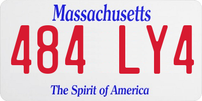 MA license plate 484LY4