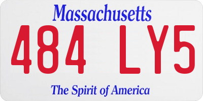MA license plate 484LY5