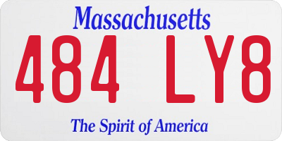 MA license plate 484LY8