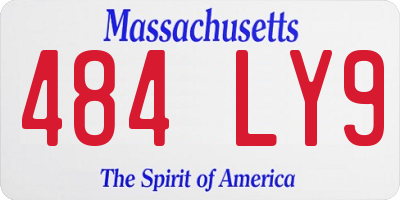 MA license plate 484LY9