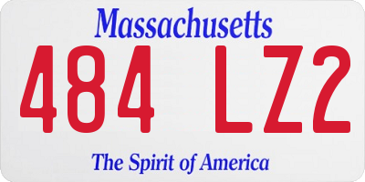 MA license plate 484LZ2