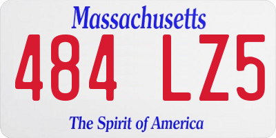MA license plate 484LZ5