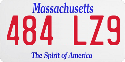 MA license plate 484LZ9
