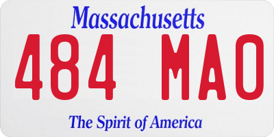 MA license plate 484MA0