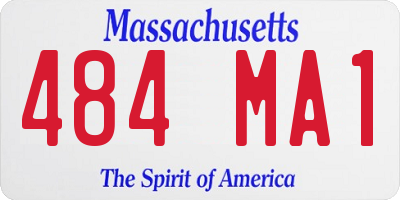 MA license plate 484MA1