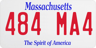 MA license plate 484MA4