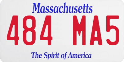 MA license plate 484MA5