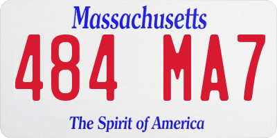 MA license plate 484MA7