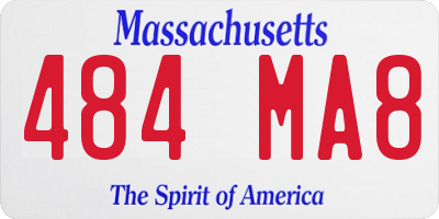 MA license plate 484MA8