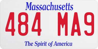MA license plate 484MA9