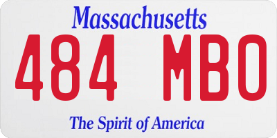 MA license plate 484MB0