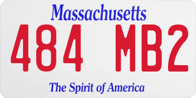 MA license plate 484MB2