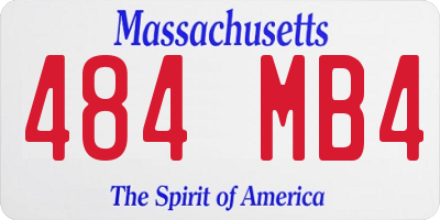 MA license plate 484MB4