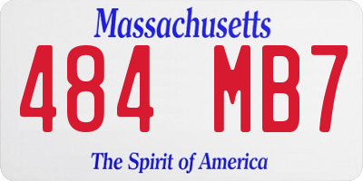 MA license plate 484MB7