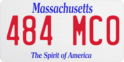 MA license plate 484MC0