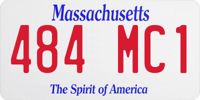 MA license plate 484MC1