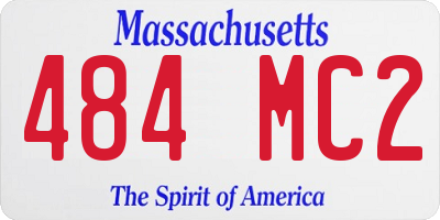 MA license plate 484MC2
