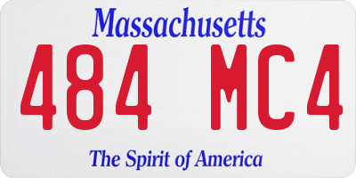 MA license plate 484MC4