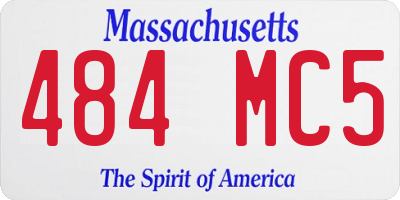 MA license plate 484MC5