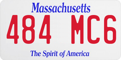 MA license plate 484MC6