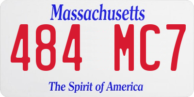 MA license plate 484MC7