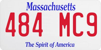 MA license plate 484MC9