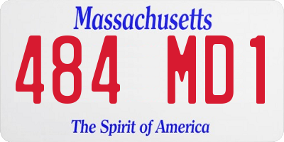 MA license plate 484MD1