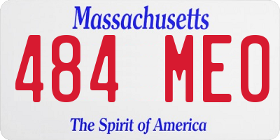 MA license plate 484ME0