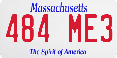 MA license plate 484ME3