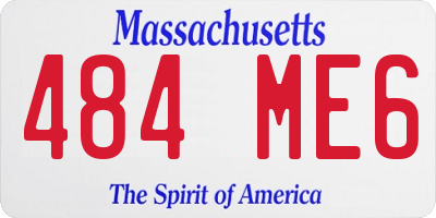 MA license plate 484ME6