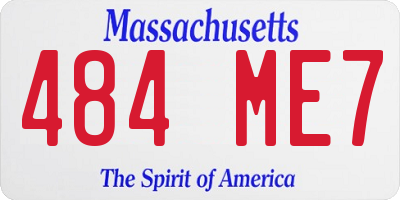 MA license plate 484ME7