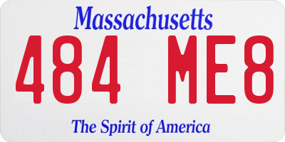 MA license plate 484ME8