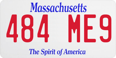 MA license plate 484ME9